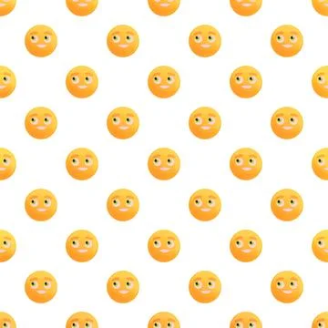 Yellow emoji faces creating a seamless pattern background Illustrazione stock