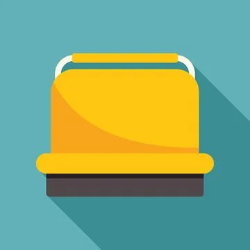 Yellow empty double seat in public transport facing forward Stock Illustration