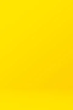Yellow empty studio room background, template mock up for display of content or Stock Illustration