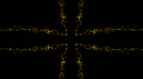 Yellow energy flow in cross pattern - seamless background (FULL HD) Video stock 62791550