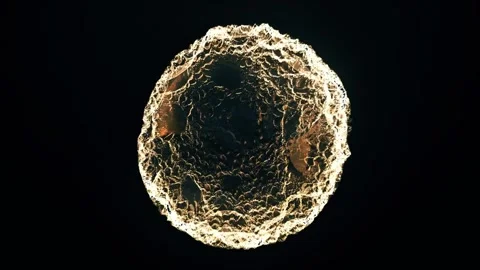 Yellow energy magic circle, sphere, ball made of futuristic energy Stock Footage 282395397