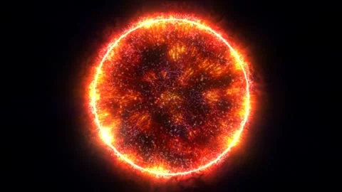 Yellow energy magic sphere round hi-tech light digital ball space planet st.. Stock Footage 265227108