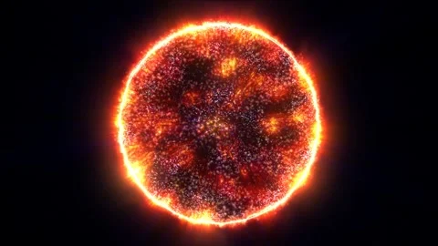 Yellow energy magic sphere round hi-tech light digital ball space planet st.. Stock Footage 267612149