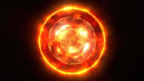 Yellow energy magic sphere round hi-tech light digital ball space planet st.. Stock Illustration
