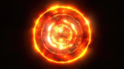Yellow energy magic sphere round hi-tech light digital ball space planet st.. イラスト素材