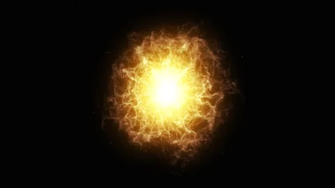 Yellow energy orb background animation. 3d abstract energy sphere ball. Stock Footage 244162986