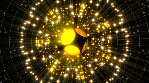 Yellow Energy Sphere VJ Loop 库存影片 52582715