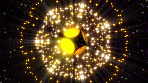 Yellow Energy Sphere VJ Loop 2 库存影片 52582747