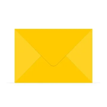 Yellow envelope icon. Vector illustration Stock Illustration