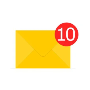 Yellow envelope icon. Vector illustration Stock Illustration