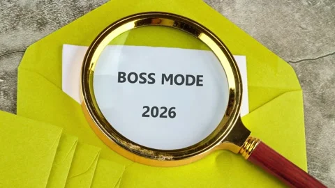 A yellow envelope with a note and a magnifying glass reveals clues. The note Video stock 319060127
