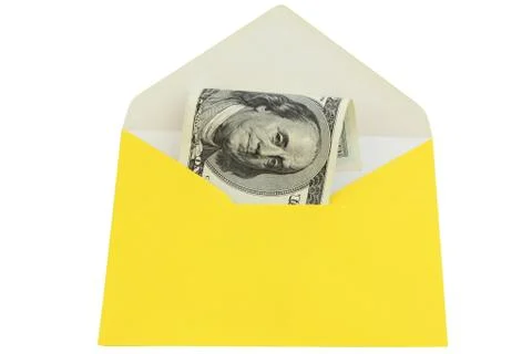 Yellow envelope Stock Photos