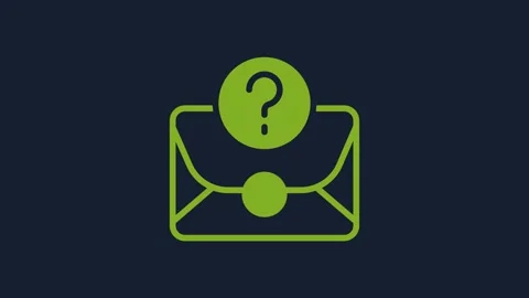 Yellow Envelope with question mark icon ... | Stock Video | Pond5