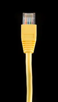 Yellow Ethernet Cable Stock Photos