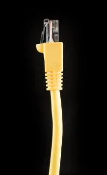 Yellow Ethernet Cable Stock Photos