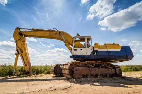 Yellow Excavator Foto stock