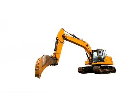 Yellow excavator Stock Photos