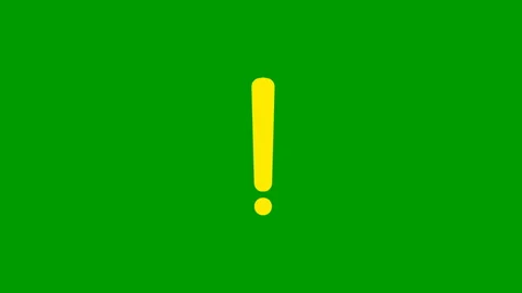 Yellow exclamation mark green Stock Footage 231793617