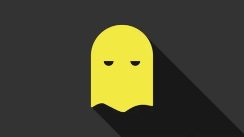 Yellow Executioner mask icon isolated on grey background. Hangman, torturer Stock Footage 147700286