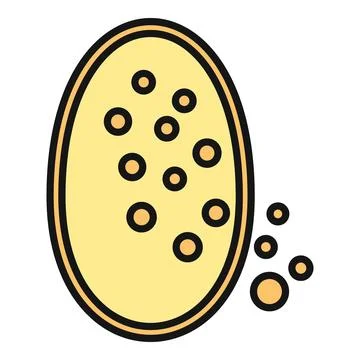 Yellow exfoliating soap bar icon with bubbles Stock Illustration