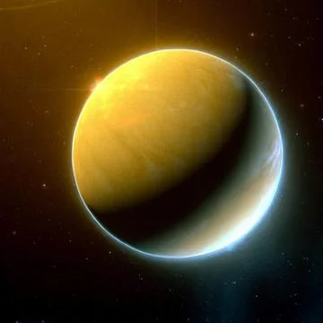 Yellow Exoplanet Illustrazione stock