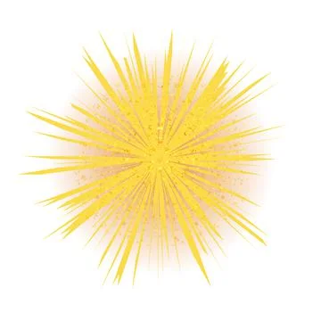 Yellow Explode Flash, Cartoon Explosion, Star Burst Illustrazione stock
