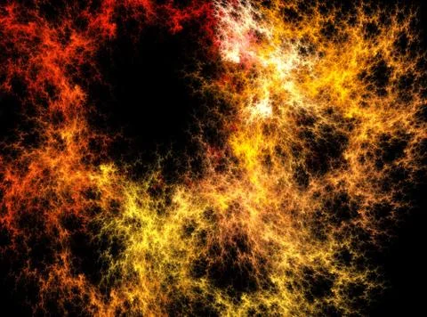 Yellow explosion abstract fractal effect light background Illustrazione stock