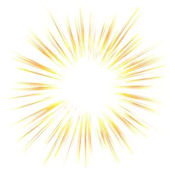 A yellow explosion effect. Stock Illustration