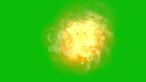 A yellow explosion on a green background Vídeos de archivo 331103794