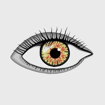 Yellow eyes Stock Illustration