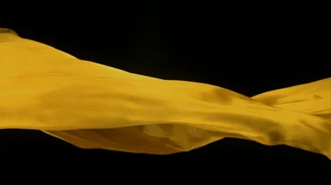 Yellow fabric, Slow Motion Stock Footage 9297786