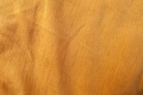 Yellow Fabric Texture Background, Top View Close-up of Soft Textile Surface Stock Photos