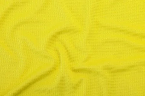 Yellow fabric texture, Cloth pattern background Stock Photos