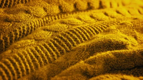Yellow Fabric Textured Pattern Moving Shot Stock Footage 278057422