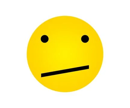 Yellow face with dismay expressions Stock Illustration