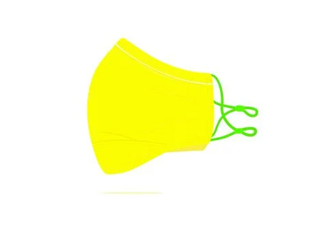 Yellow face mask vector isolated on white background ep59 Stock Illustration