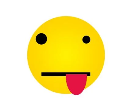 Yellow face with playful expressions Stock Illustration