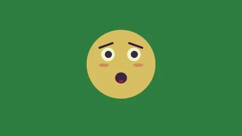 A yellow face with surprised expression on it and an egg its mouth open eyes Vídeos de archivo 335129816
