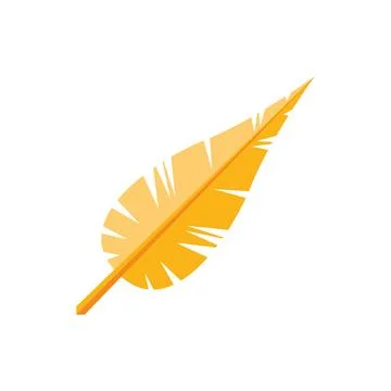 Yellow feather bird Stock Illustration