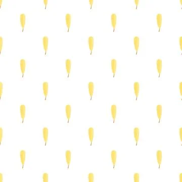 Yellow feather pattern forming a seamless background Ilustración de archivo