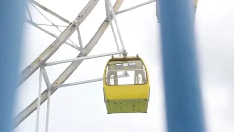 The yellow ferris wheel Stock Footage 242871080