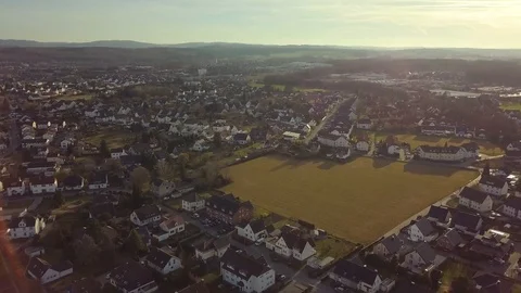 Yellow Fields In Housing Area Stock Footage 103483189