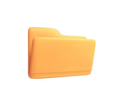 Yellow File Folder 3D Icon Vector Illustration Stock Illustration