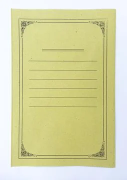 Yellow File Folder Cover Isolated on White Background Stockfoto's