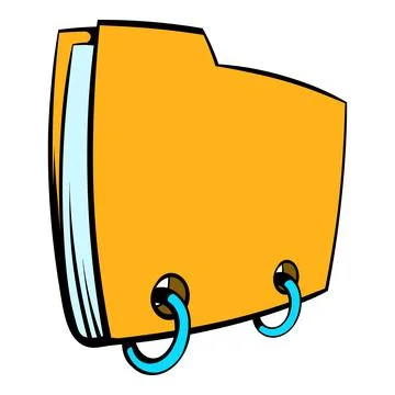 Yellow file folder icon cartoon Illustrazione stock