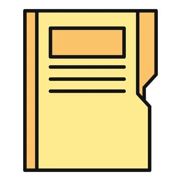 Yellow file folder icon for document organization イラスト素材