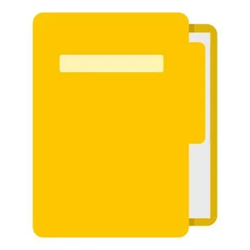 Yellow file folder icon isolated Stock-Illustration
