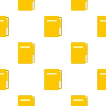Yellow file folder pattern seamless Stock Illustration