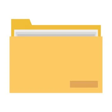 Yellow file folder , vector illustration 库存插图