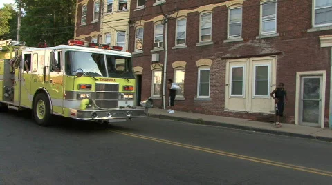 Yellow Fire Engine Stock-Footage 264721